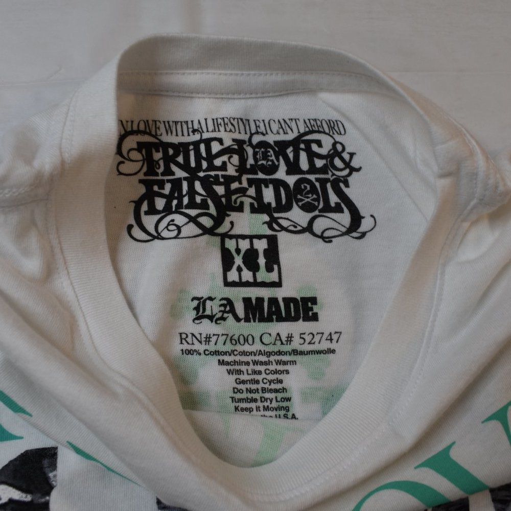 True Love False Idols Mens TLFI In Love With A Lifestyle White Shirt NewXL - Picture 4 of 6